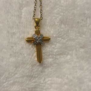Gold cross necklace